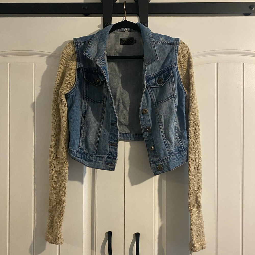 Cropped Jean/sweater jacket